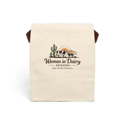 Women in Dairy Arizona Canvas Lunch Bag — Insulated Strap Tote
