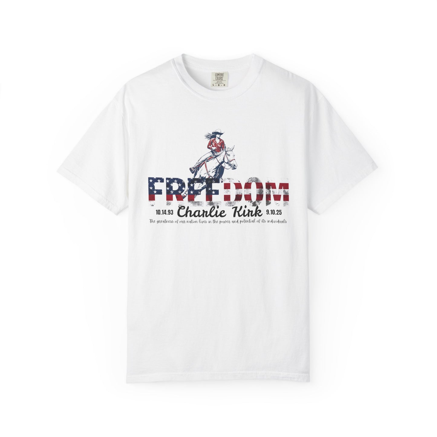 Charlie Kirk Freedom Barrel Racer T-shirt