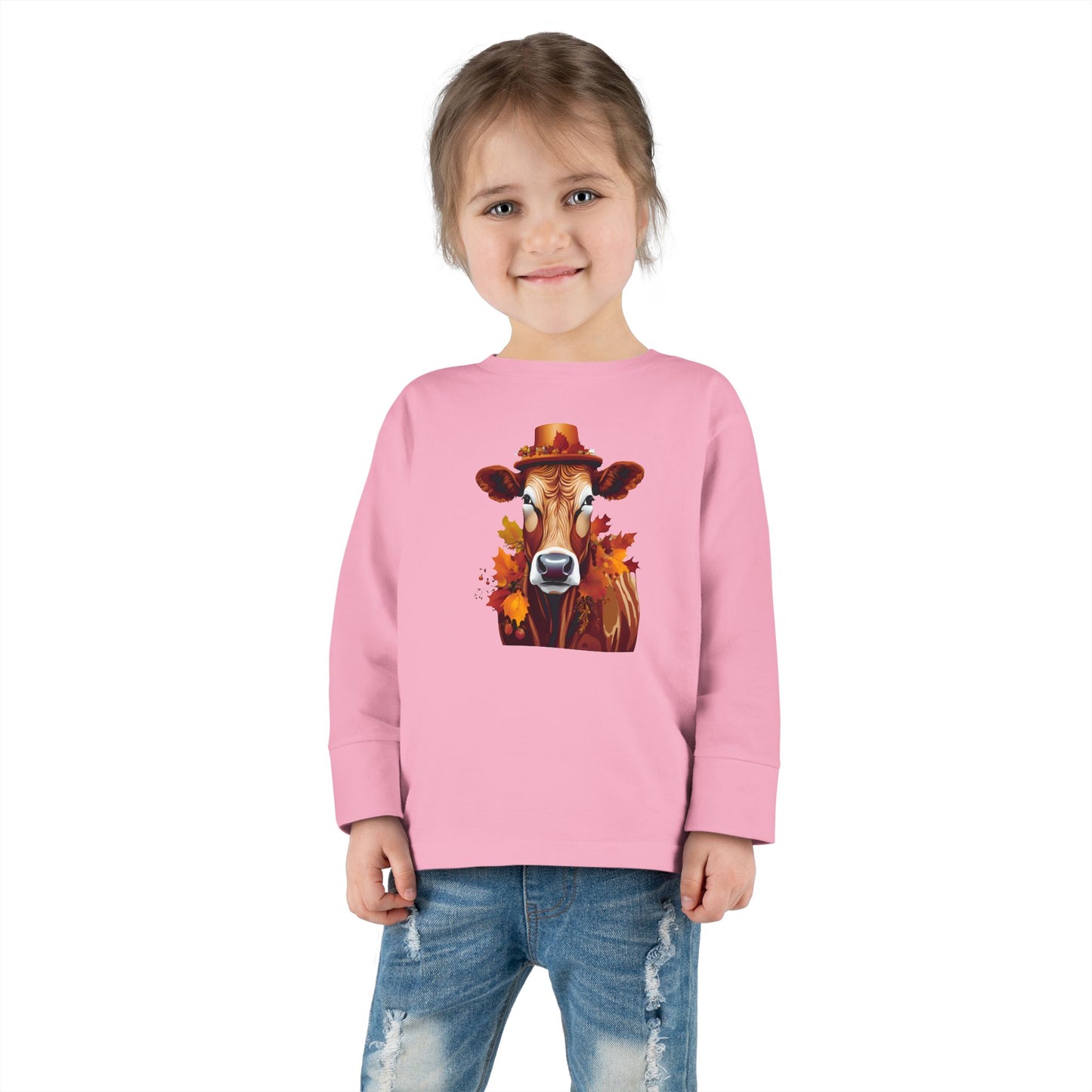 Autumn Cow Toddler Long Sleeve Tee