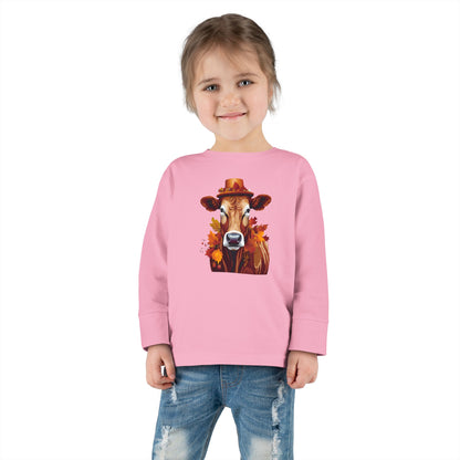 Autumn Cow Toddler Long Sleeve Tee