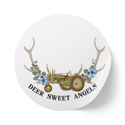 'Deer Sweet Angels' Round Sticker Roll