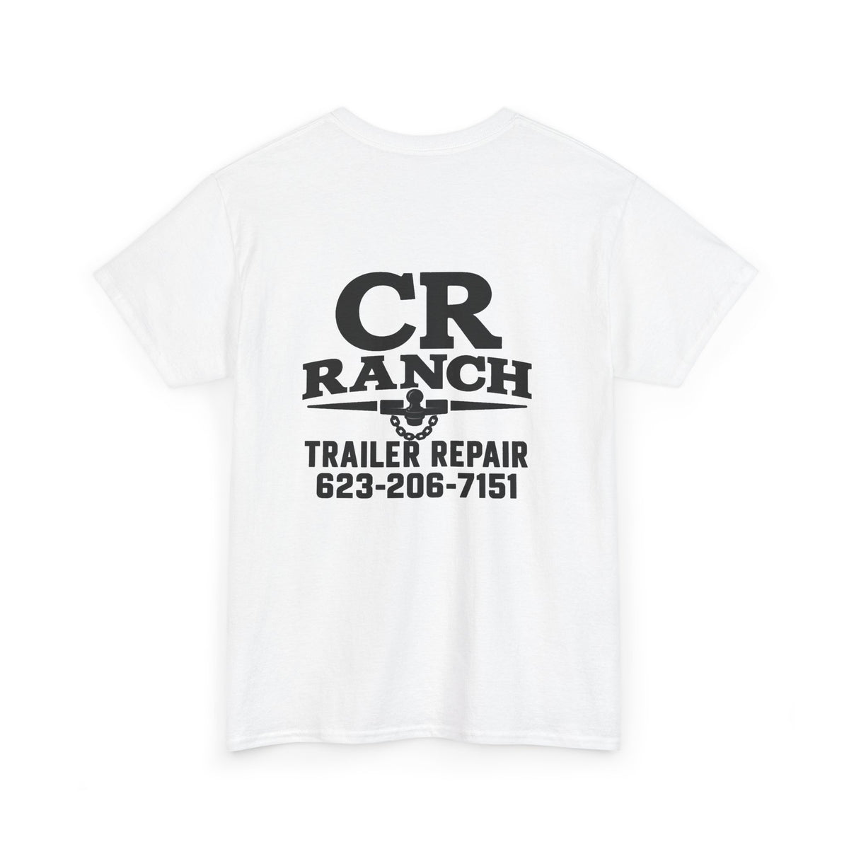 CR Ranch Trailer Repair T-Shirt — Logo Tee with Phone Number