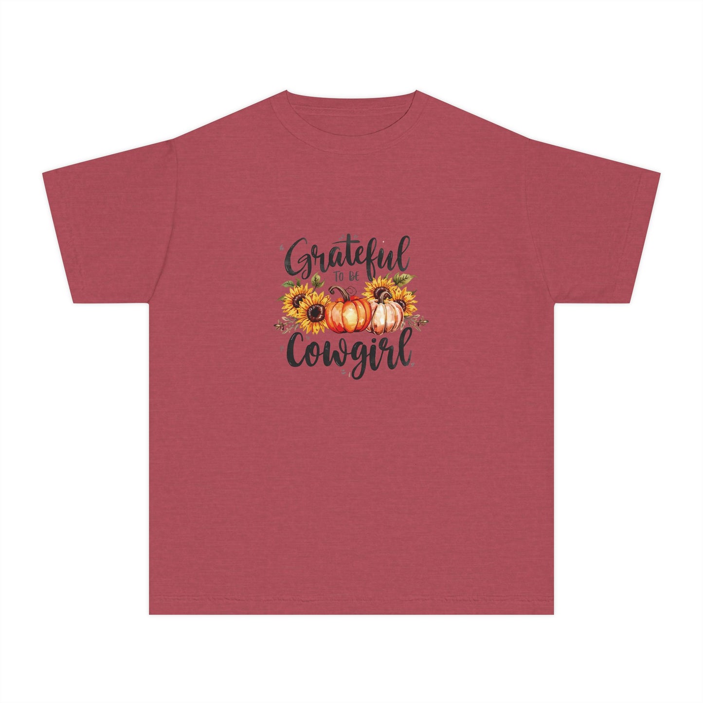 Grateful to be a Cowgirl Pumpkin Youth Tee
