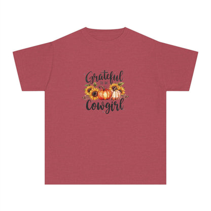 Grateful to be a Cowgirl Pumpkin Youth Tee