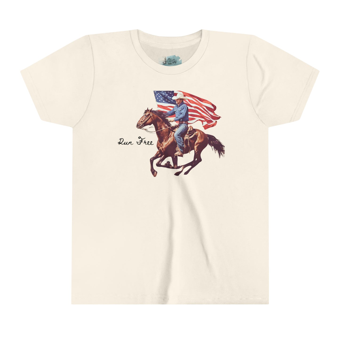 Run Free Cowboy Youth Short Sleeve Tee