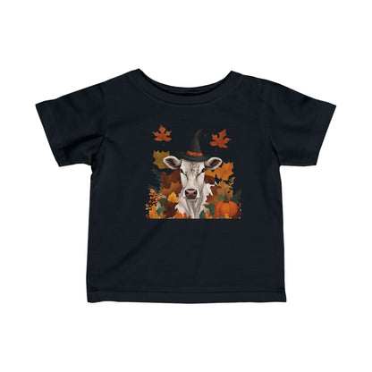 Fall Witch Cow Infant Tee