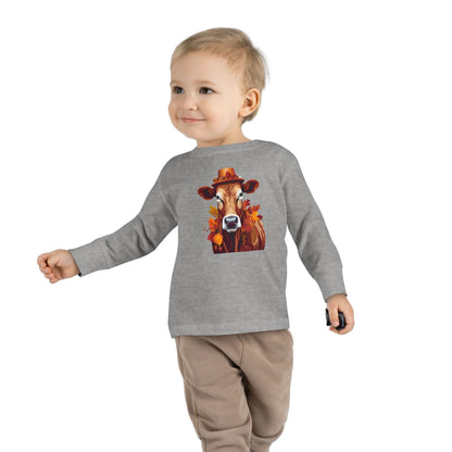 Autumn Cow Toddler Long Sleeve Tee