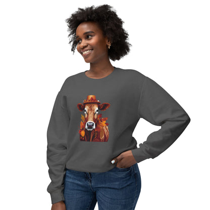 Autumn Cow Lightweight Sweatshirt