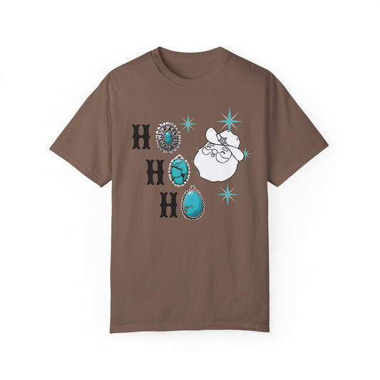 Ho Ho Ho Turquoise Santa Unisex T-shirt