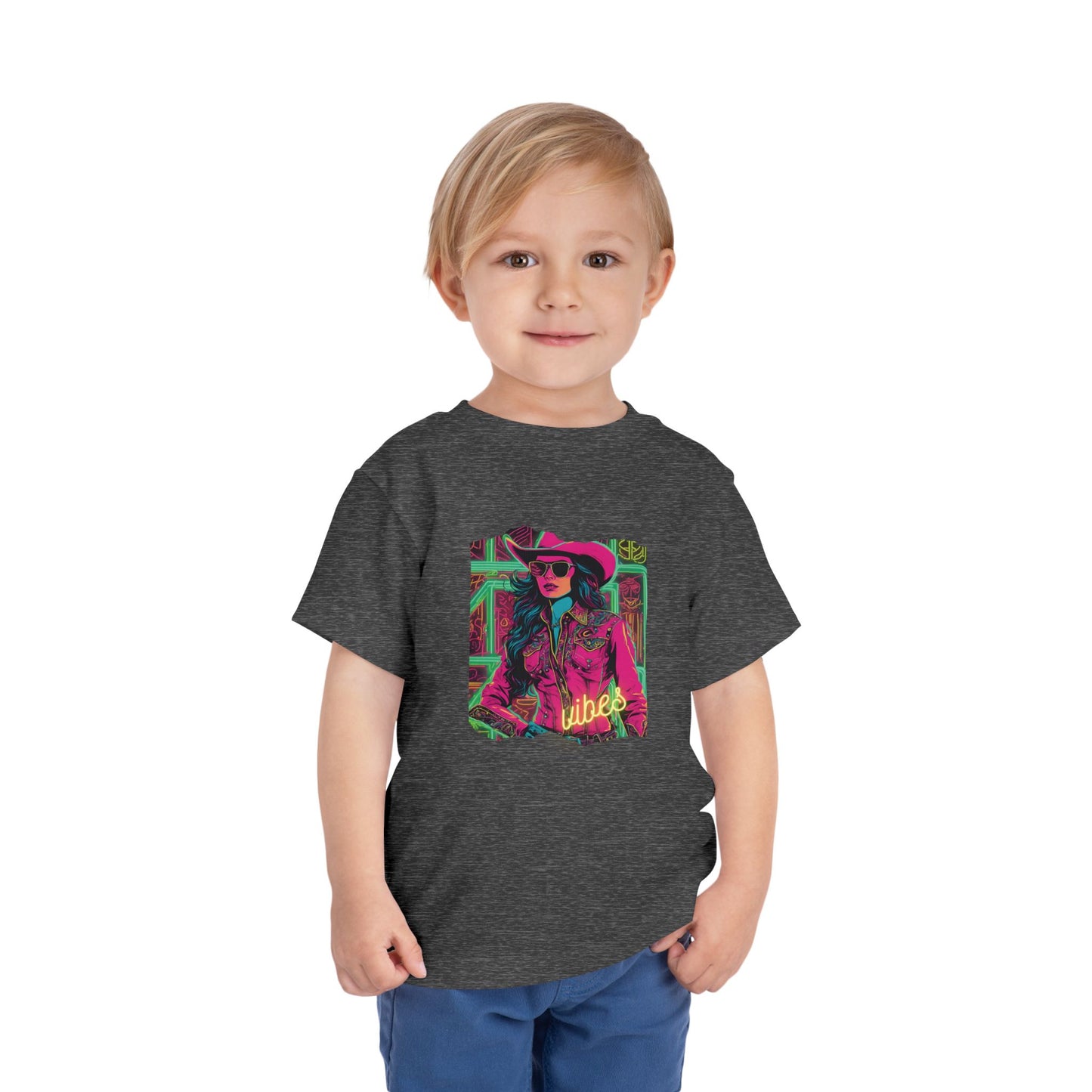 Neon Vibes Toddler Short Sleeve Tee