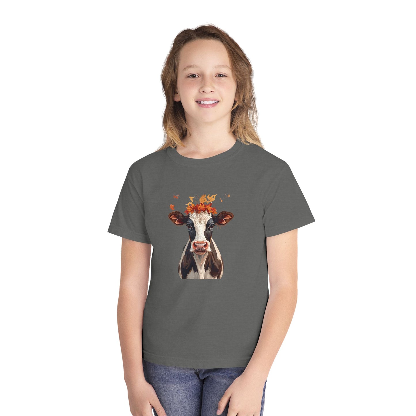Fall Holstein Cow Youth Tee