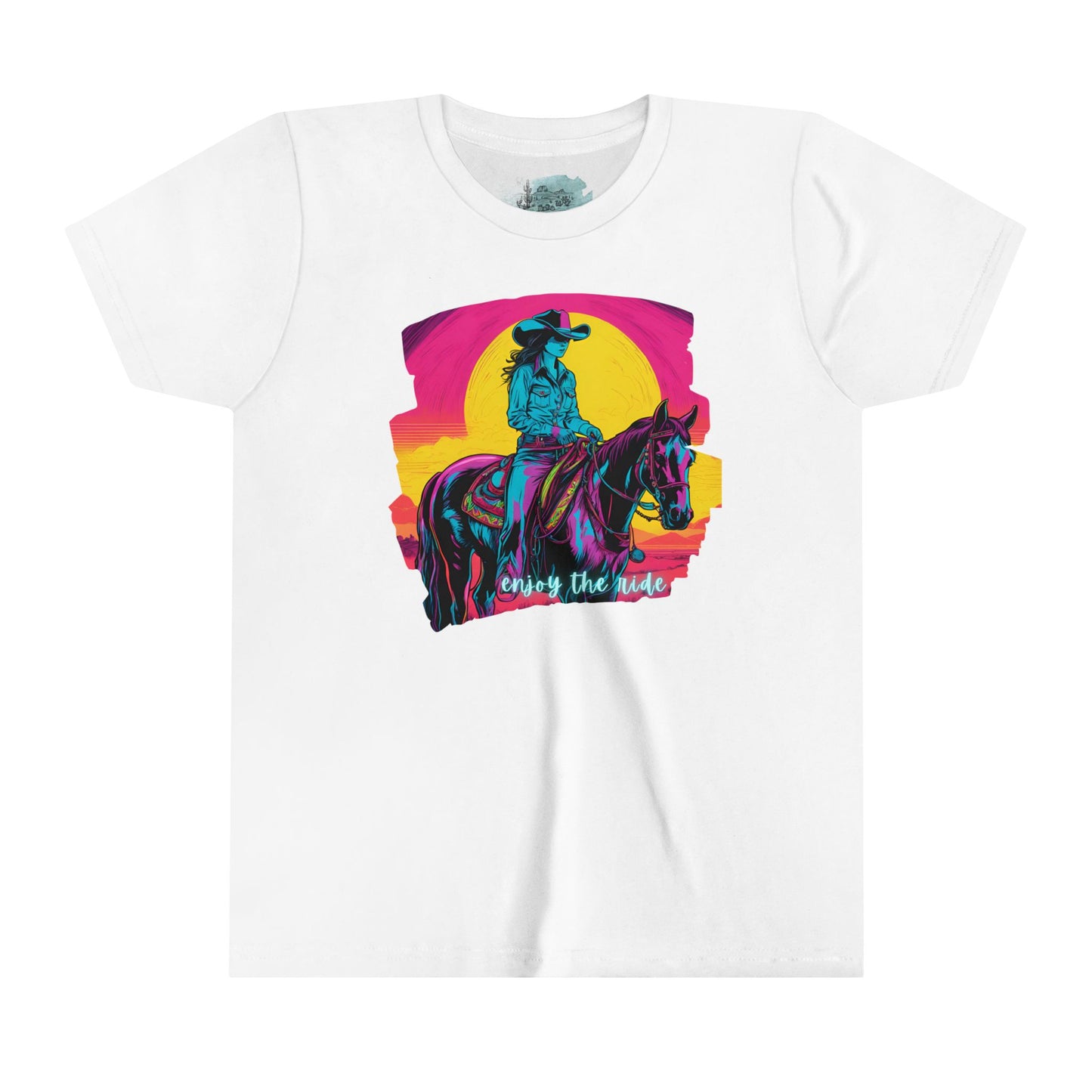 Sunset Cowgirl Youth Short Sleeve Tee