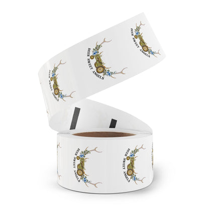 'Deer Sweet Angels' Round Sticker Roll