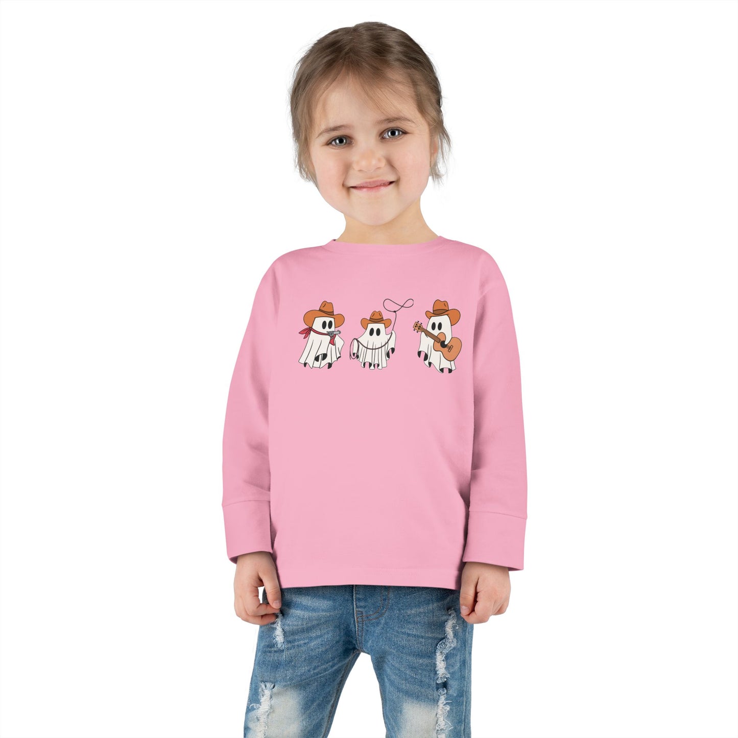 Cowboy Ghost Toddler Long Sleeve Tee