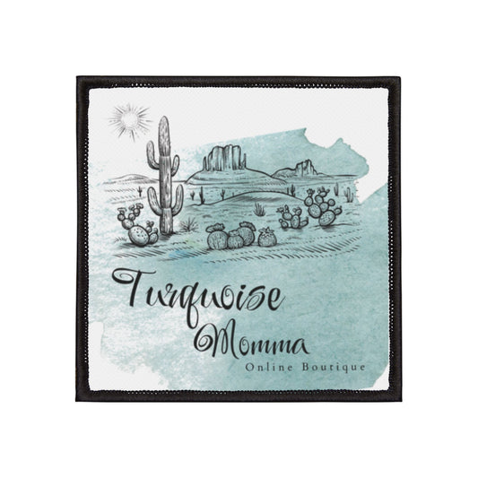 Turquoise Momma Iron-On Patch