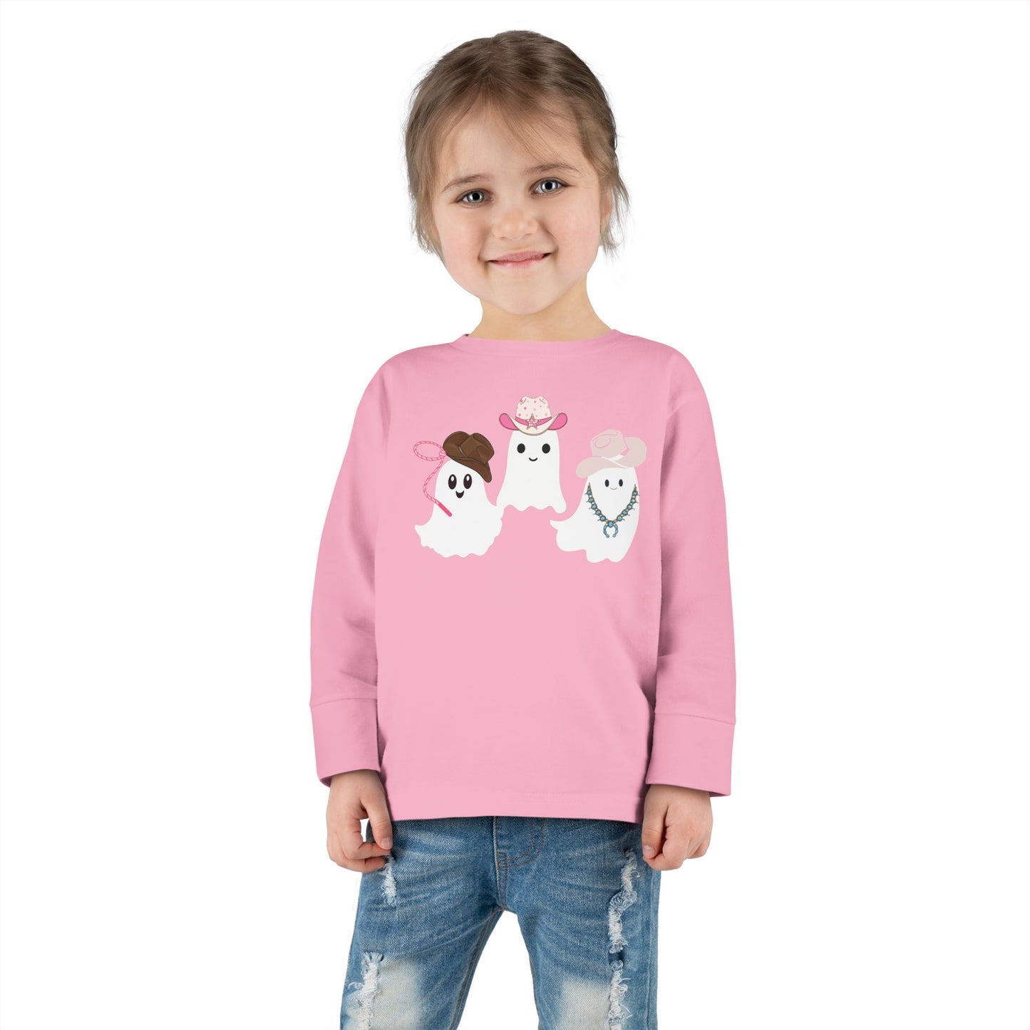 Cowgirl Ghost Toddler Long Sleeve Tee