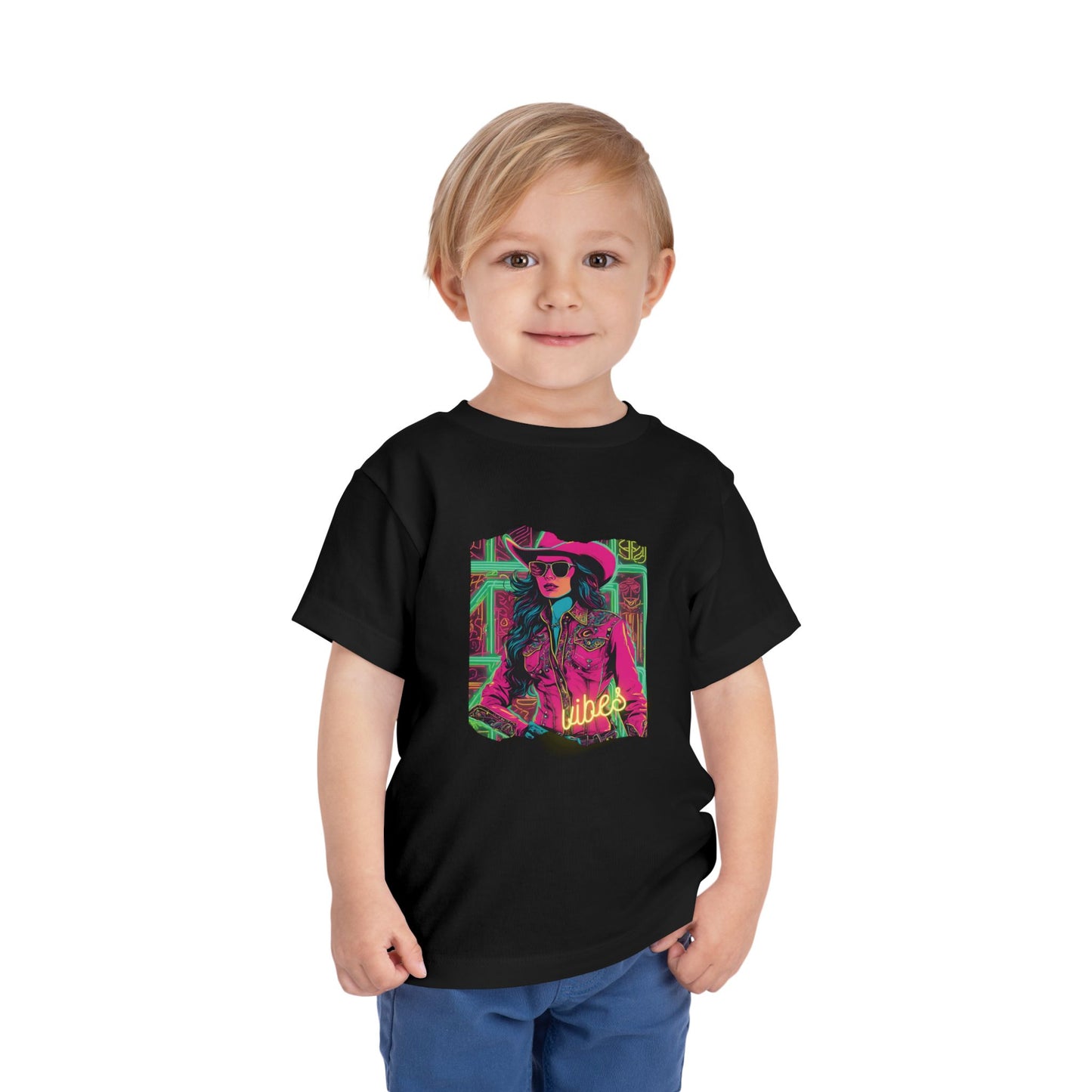 Neon Vibes Toddler Short Sleeve Tee