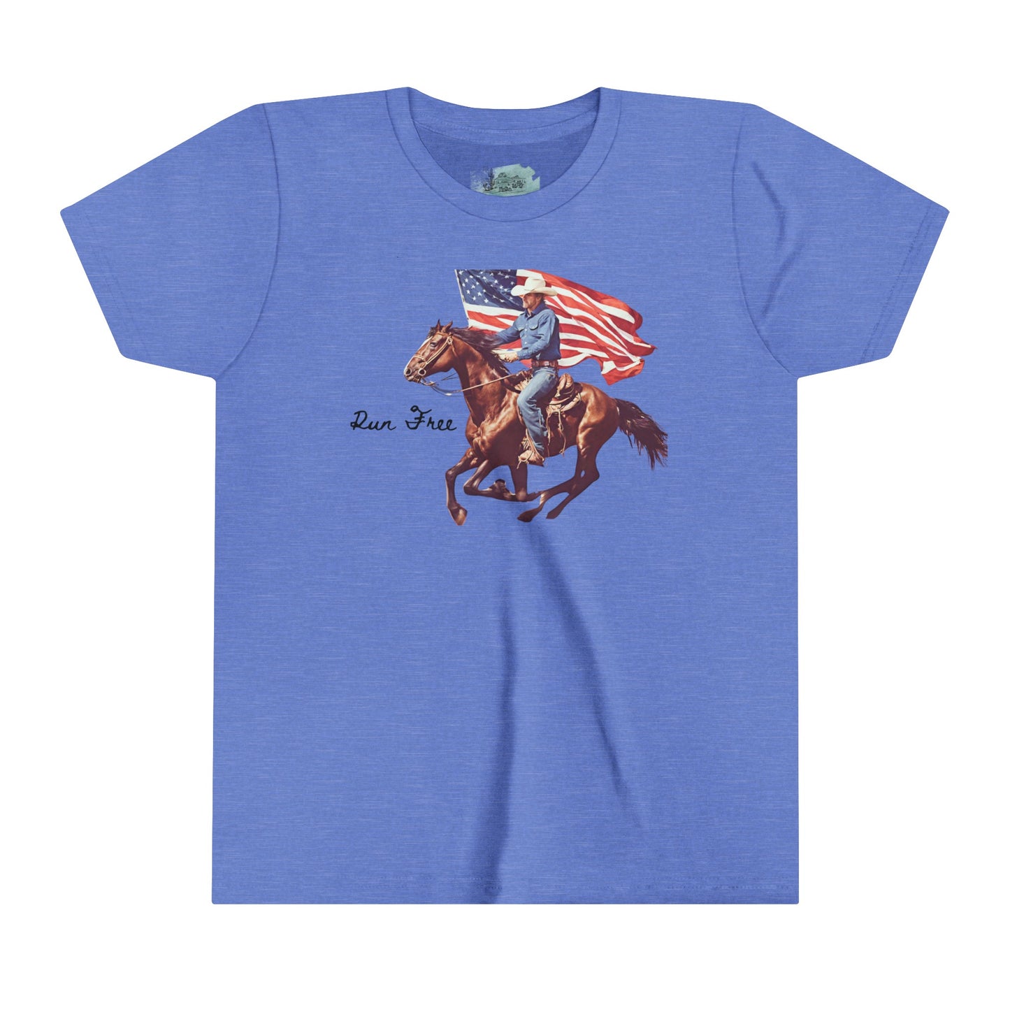 Run Free Cowboy Youth Short Sleeve Tee