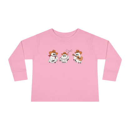 Cowboy Ghost Toddler Long Sleeve Tee