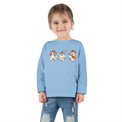 Cowboy Ghost Toddler Long Sleeve Tee