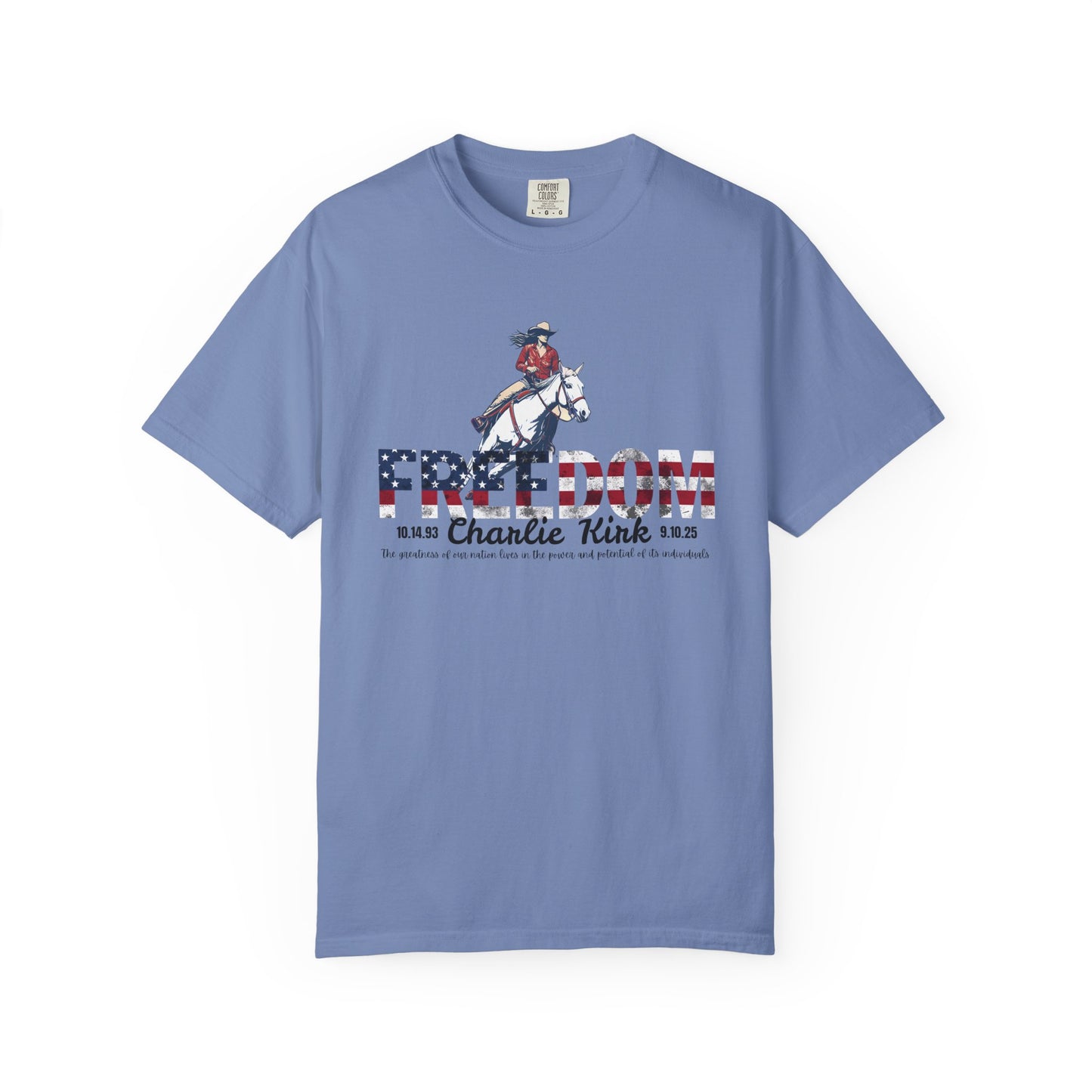 Charlie Kirk Freedom Barrel Racer T-shirt