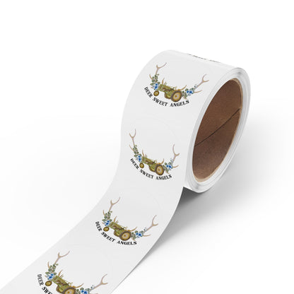 'Deer Sweet Angels' Round Sticker Roll