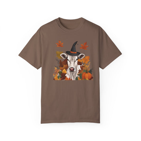 Fall Witch Cow T-shirt