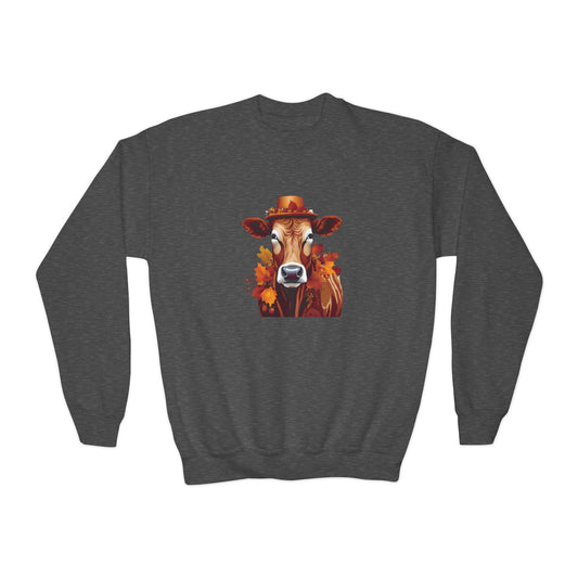 Autumn Cow Youth Sweatshirt