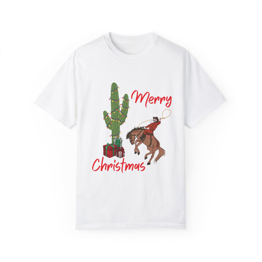 Merry Christmas Cowboy Santa Unisex  T-shirt