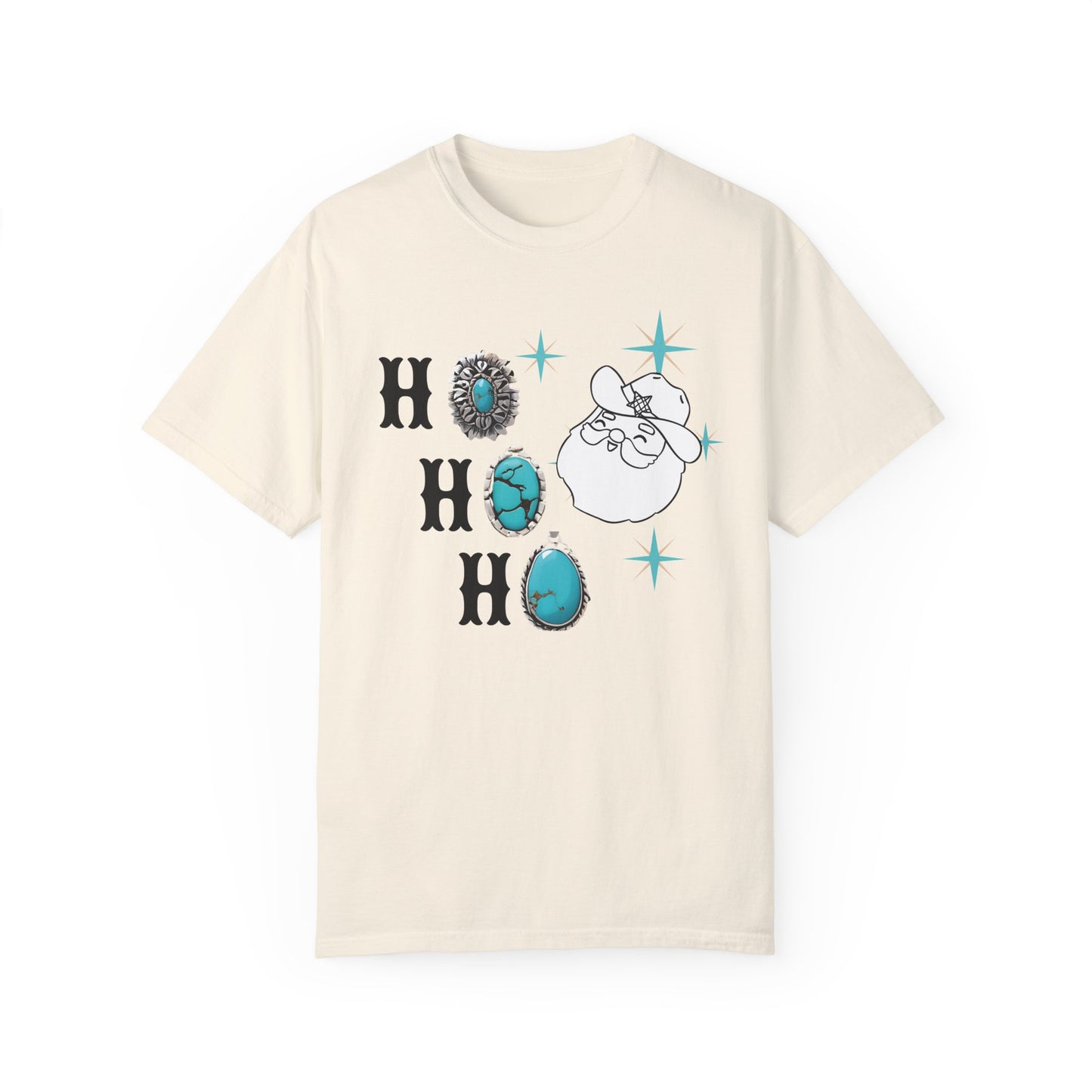 Ho Ho Ho Turquoise Santa Unisex T-shirt