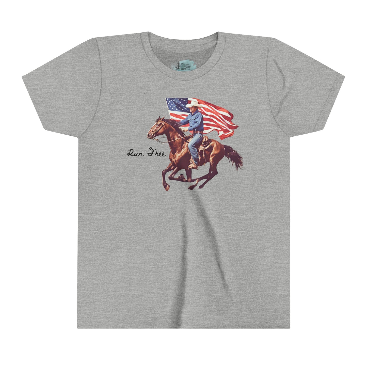 Run Free Cowboy Youth Short Sleeve Tee