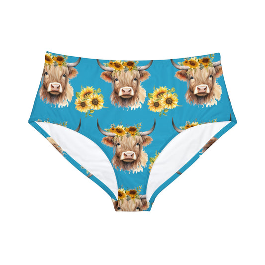 Sunflower Highland Womans High-Waist Hipster Bikini Bottom