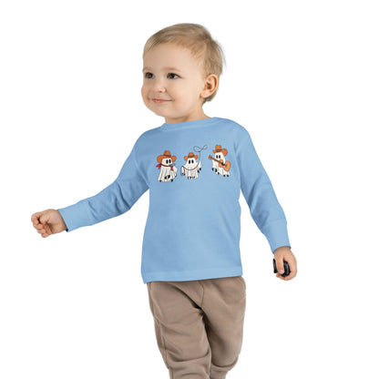 Cowboy Ghost Toddler Long Sleeve Tee