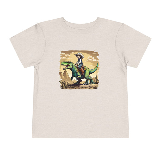 Dino Cowboy Toddler Short Sleeve Tee