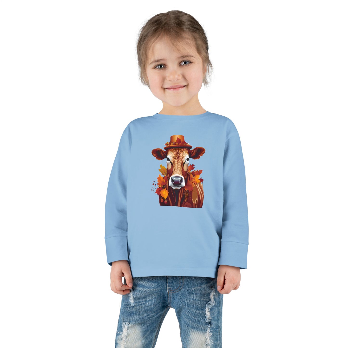 Autumn Cow Toddler Long Sleeve Tee