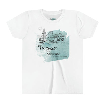Turquoise Momma Youth Tee