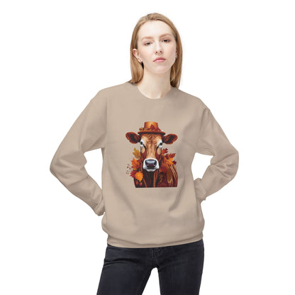 Autumn Cow Midweight  Sweatshirt