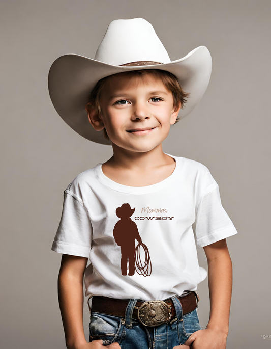 Mommas Cowboy Youth Tee Brown