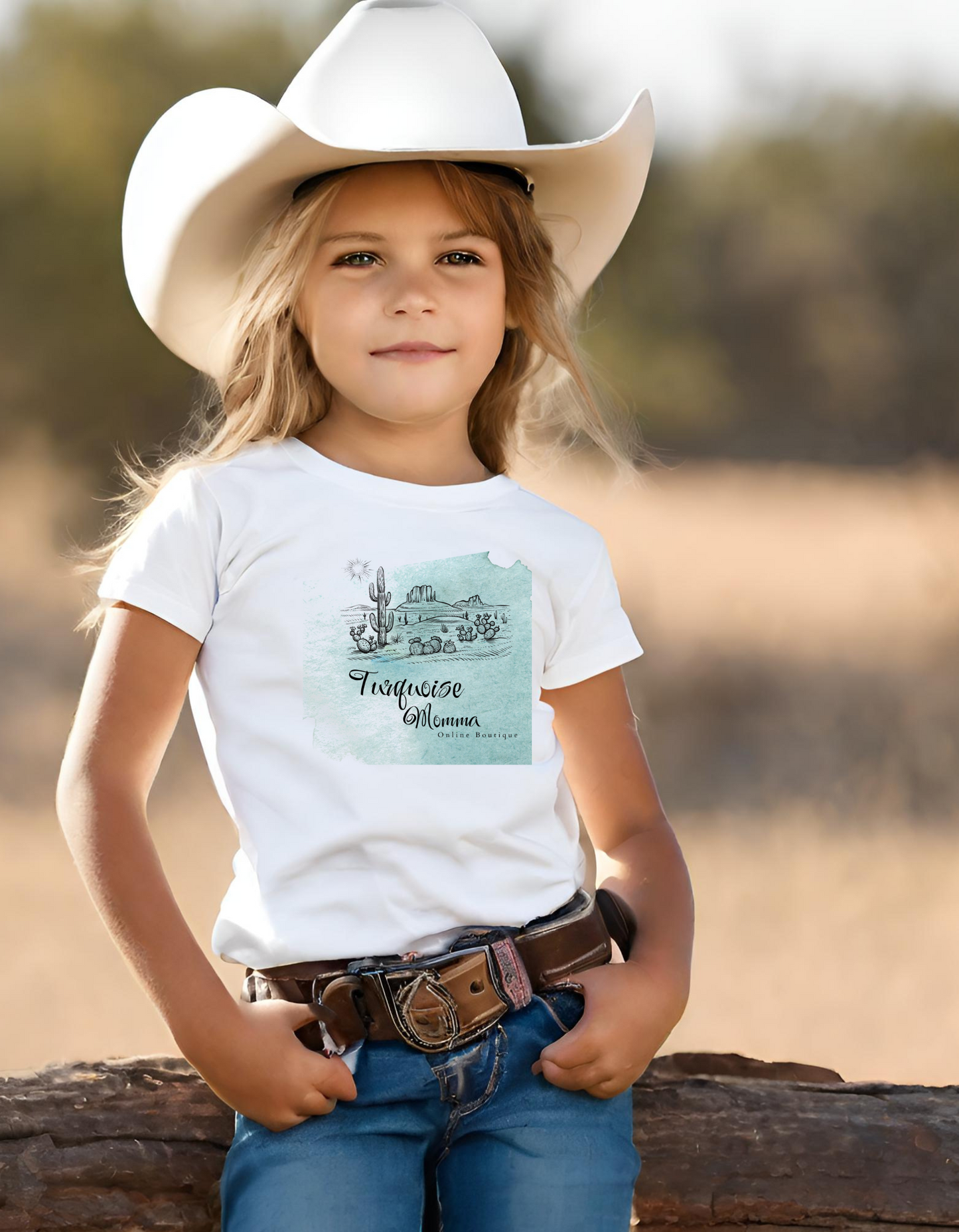 Turquoise Momma Youth Tee