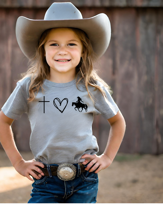 Faith, Hope and Cowgirls Youth  Tee